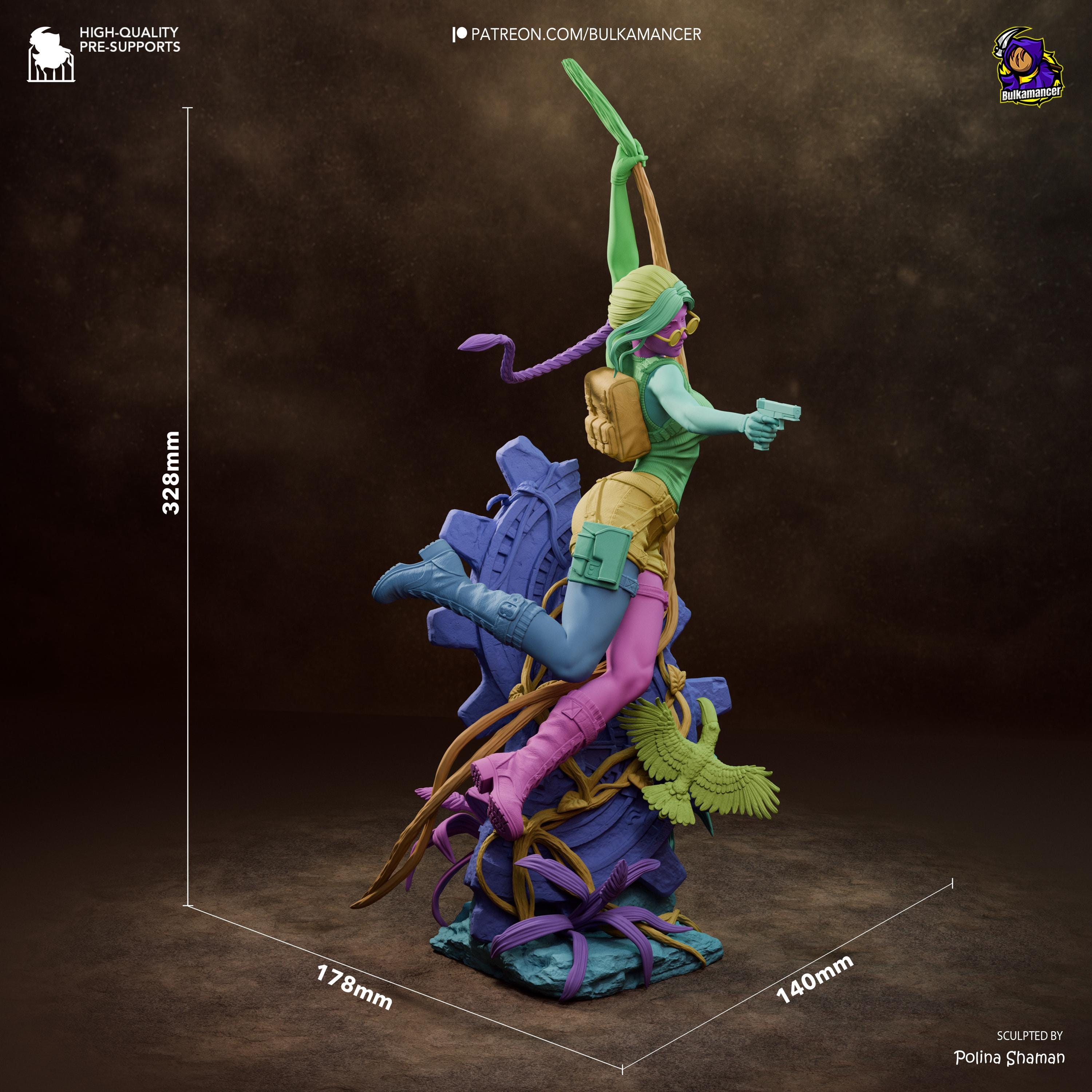 The Relic Huntress - Archeologist Adventurer Temple Raider Lara Croft Resin Figure 16K