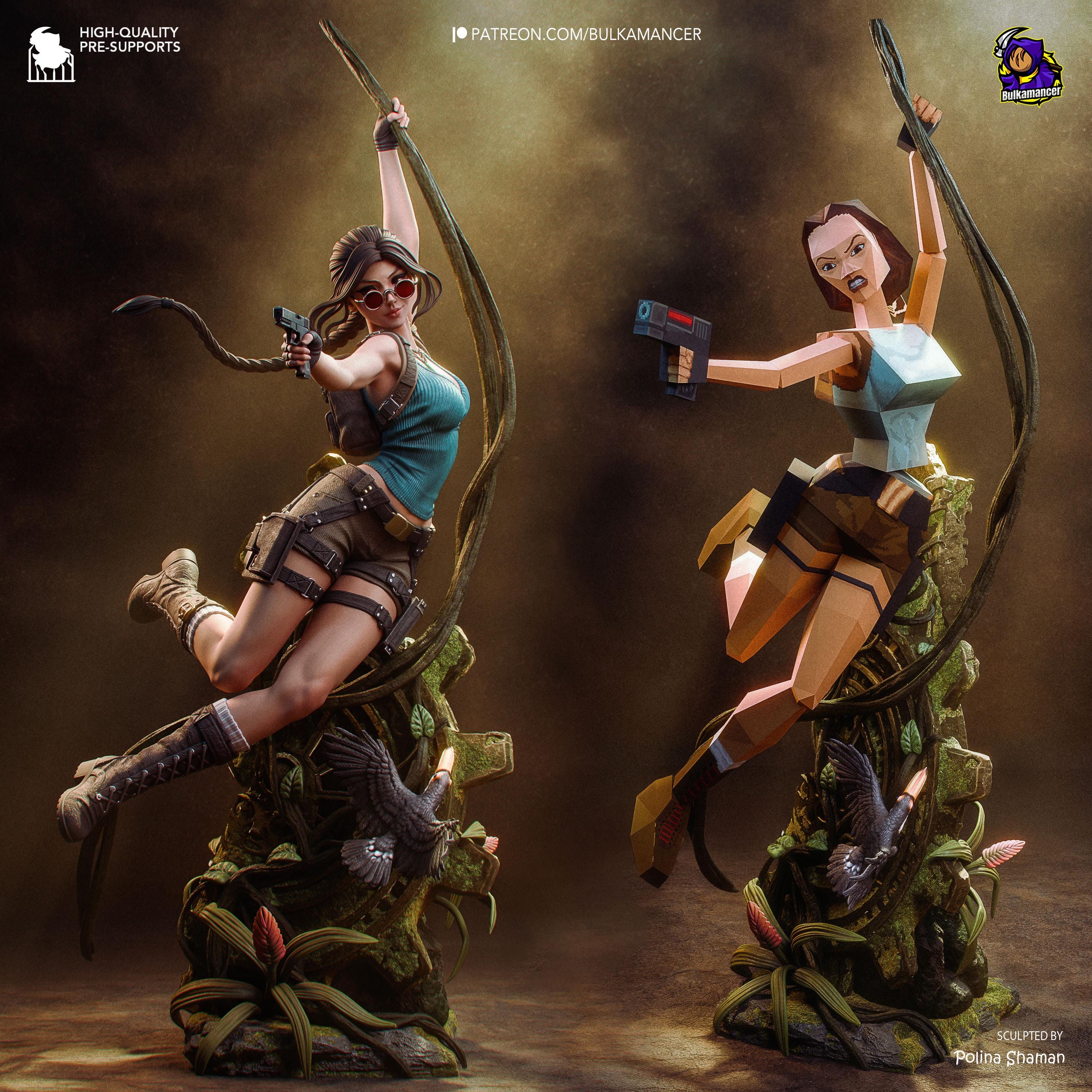 The Relic Huntress - Archeologist Adventurer Temple Raider Lara Croft Resin Figure 16K