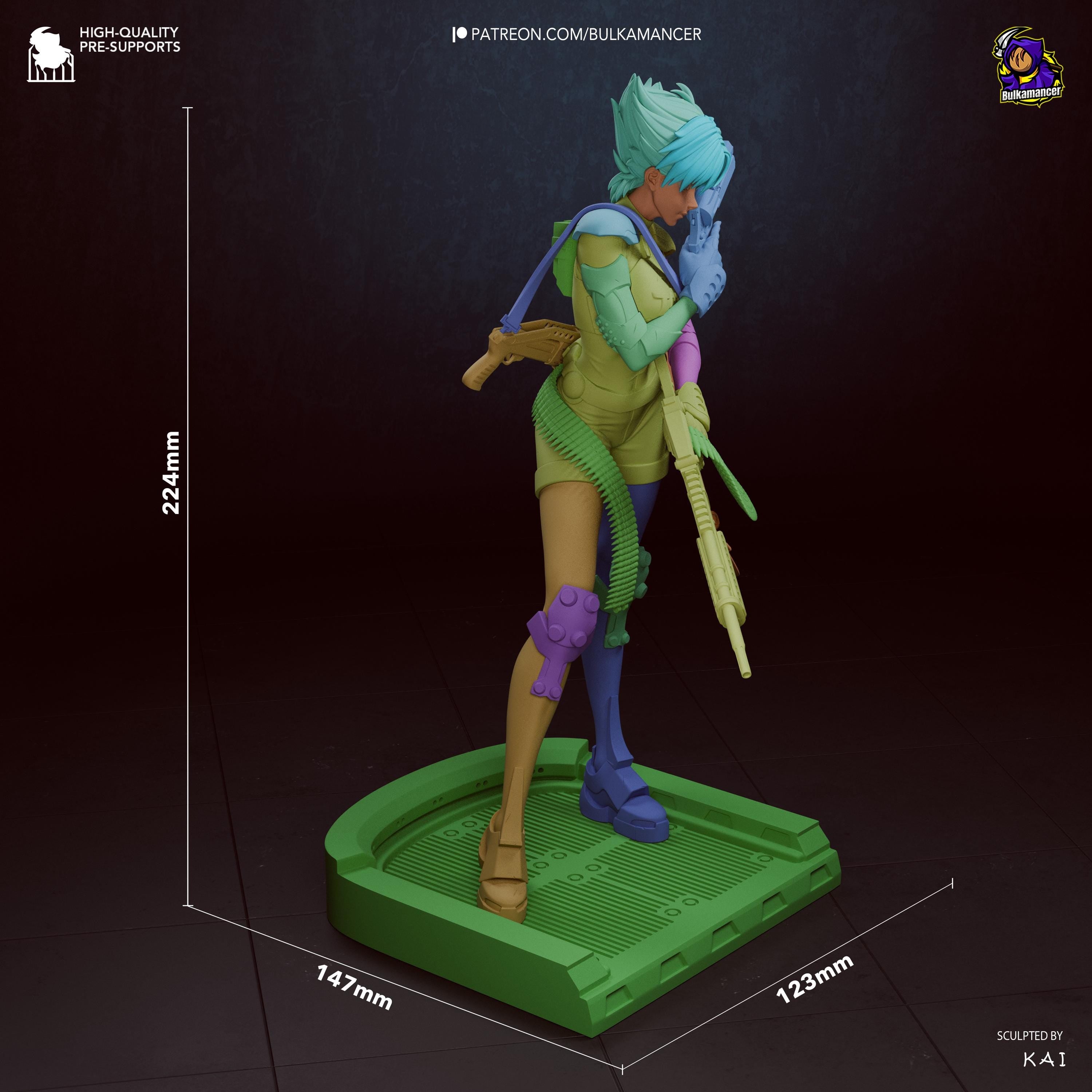 Exceptional Operative - Cyberpunk Agent Action Game Konoko Oni Resin Figure 16K