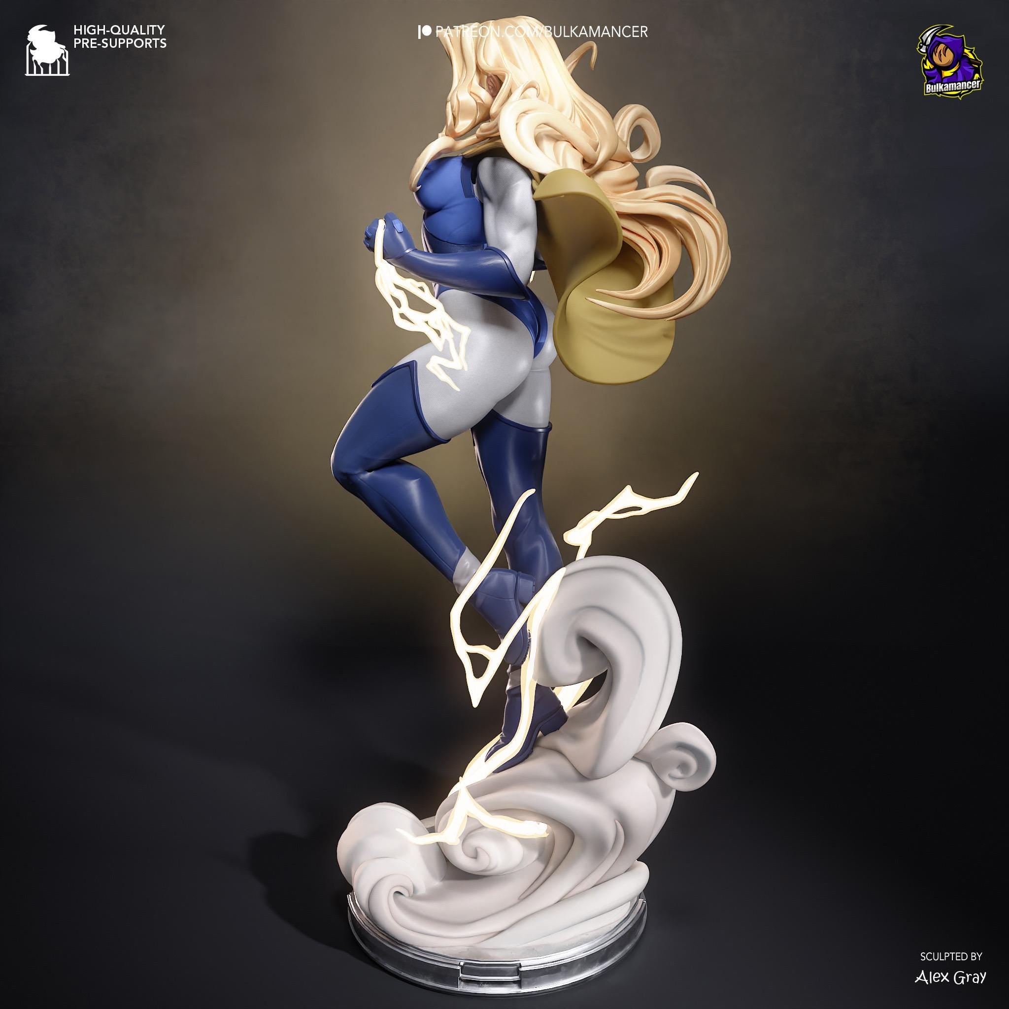 The Golden Ignition - Blaze Operative Solar Runner Blonde Blazer Resin Figure 16K