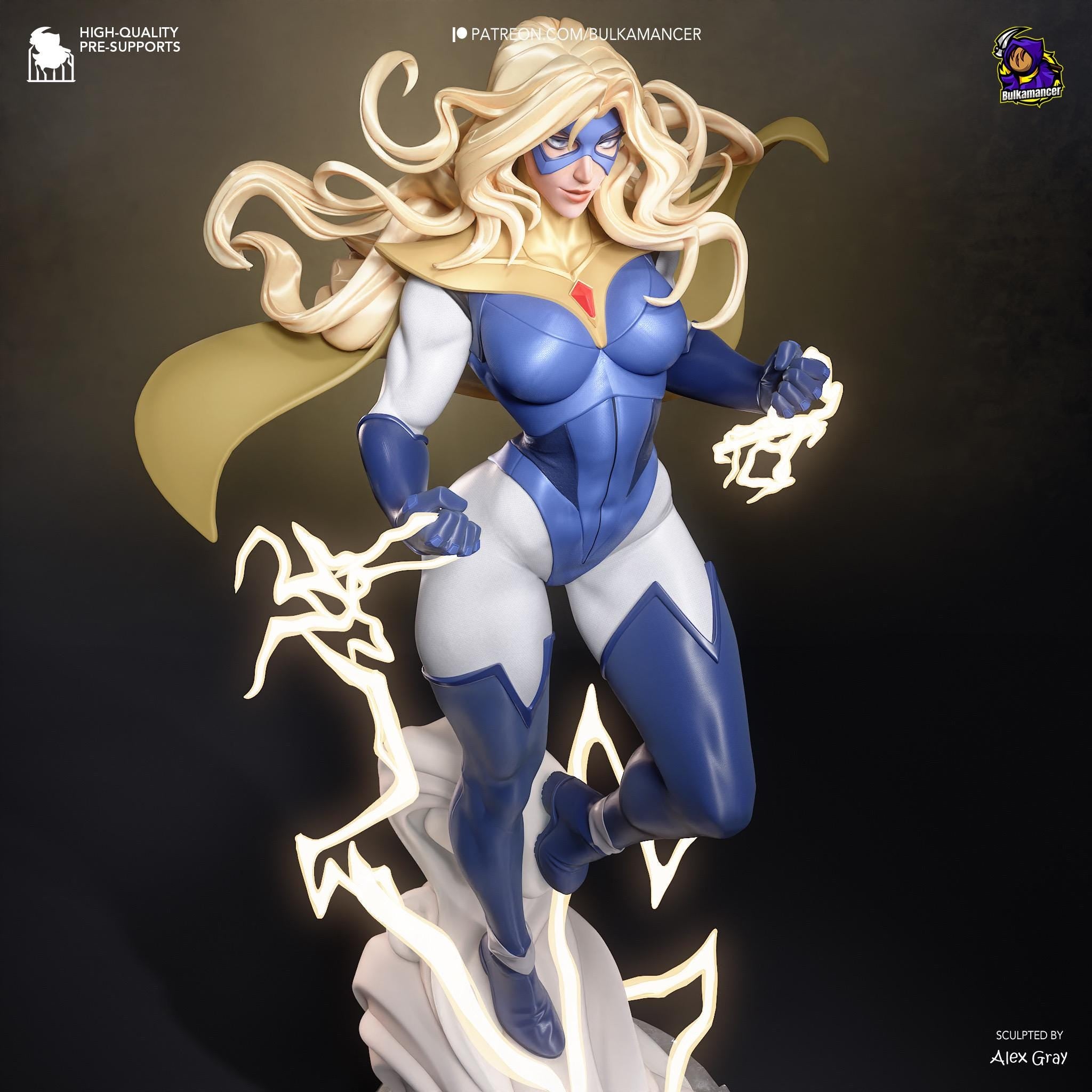 The Golden Ignition - Blaze Operative Solar Runner Blonde Blazer Resin Figure 16K