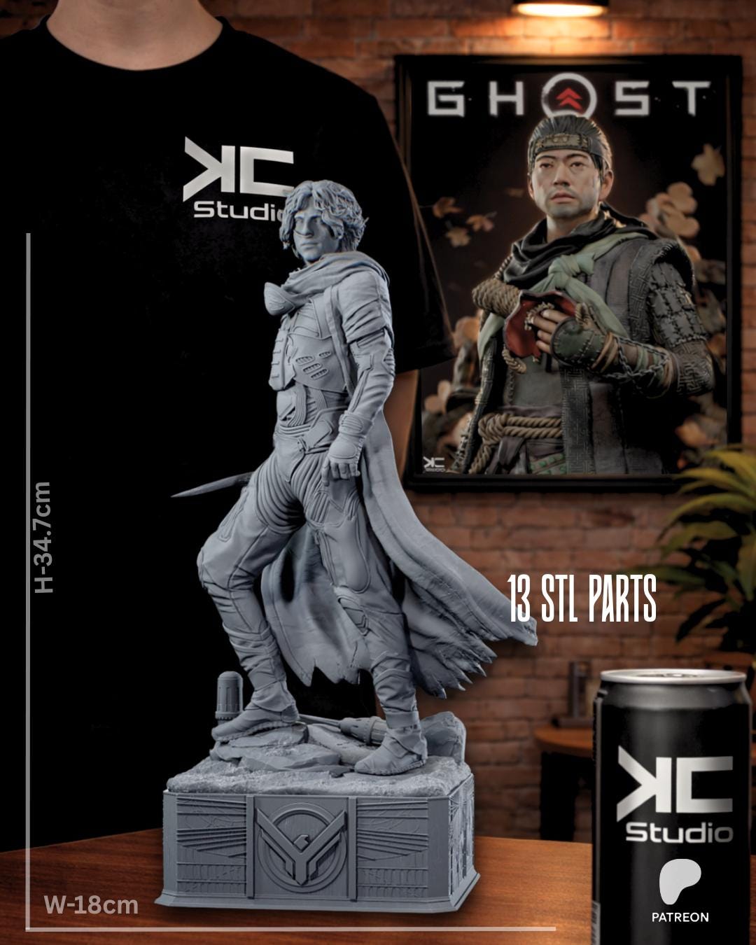 The Oracle - Desert Messiah Sci-Fi Chosen One Paul Atreides Resin Figure 16K