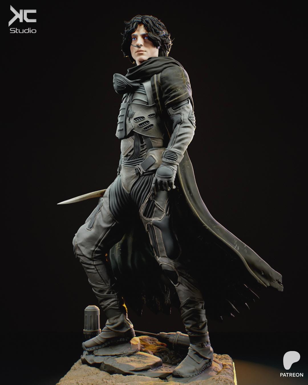 The Oracle - Desert Messiah Sci-Fi Chosen One Paul Atreides Resin Figure 16K