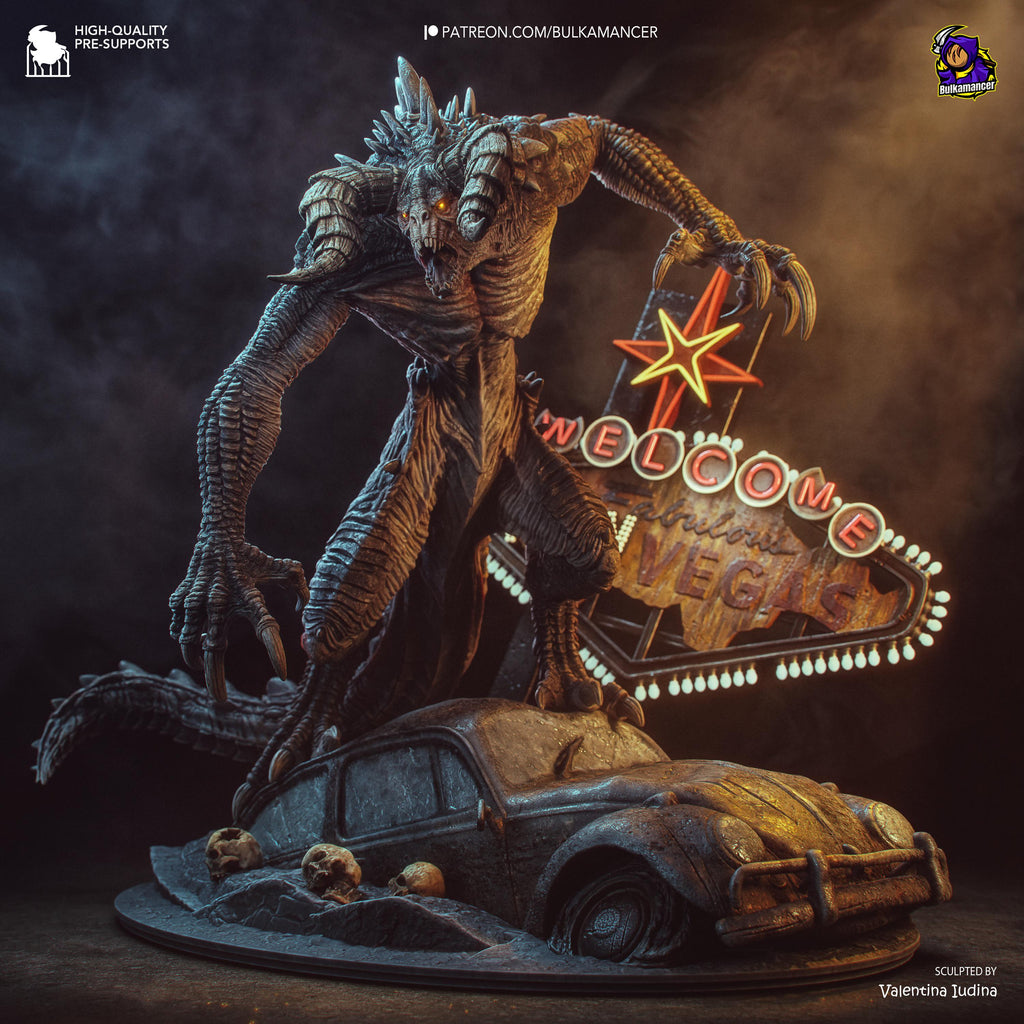 Nuclear Dreadbeast - Post Apocalyptic Wasteland Monster Deathclaw Resin Figure 16K