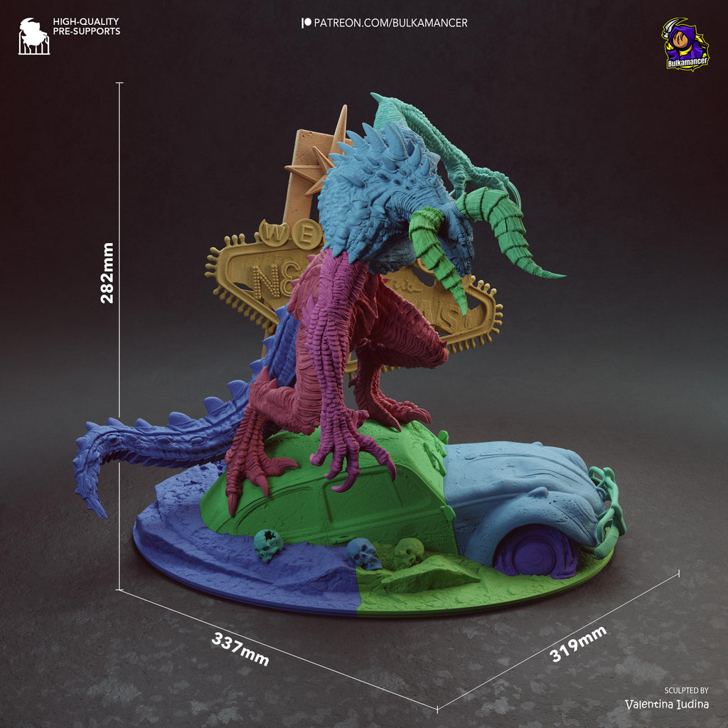 Nuclear Dreadbeast - Post Apocalyptic Wasteland Monster Deathclaw Resin Figure 16K