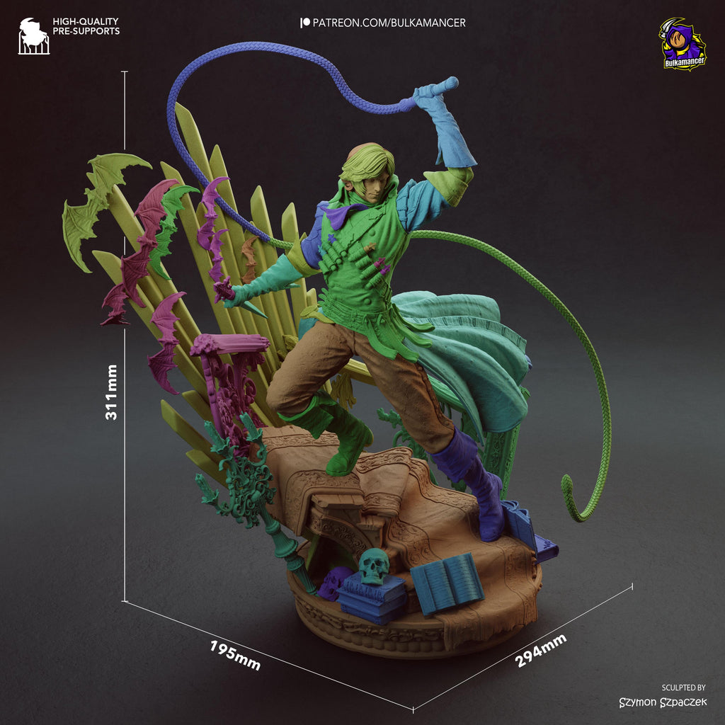 Castle Bane - Vampire Hunter Gothic Warrior Richter Belmont Resin Figure 16K