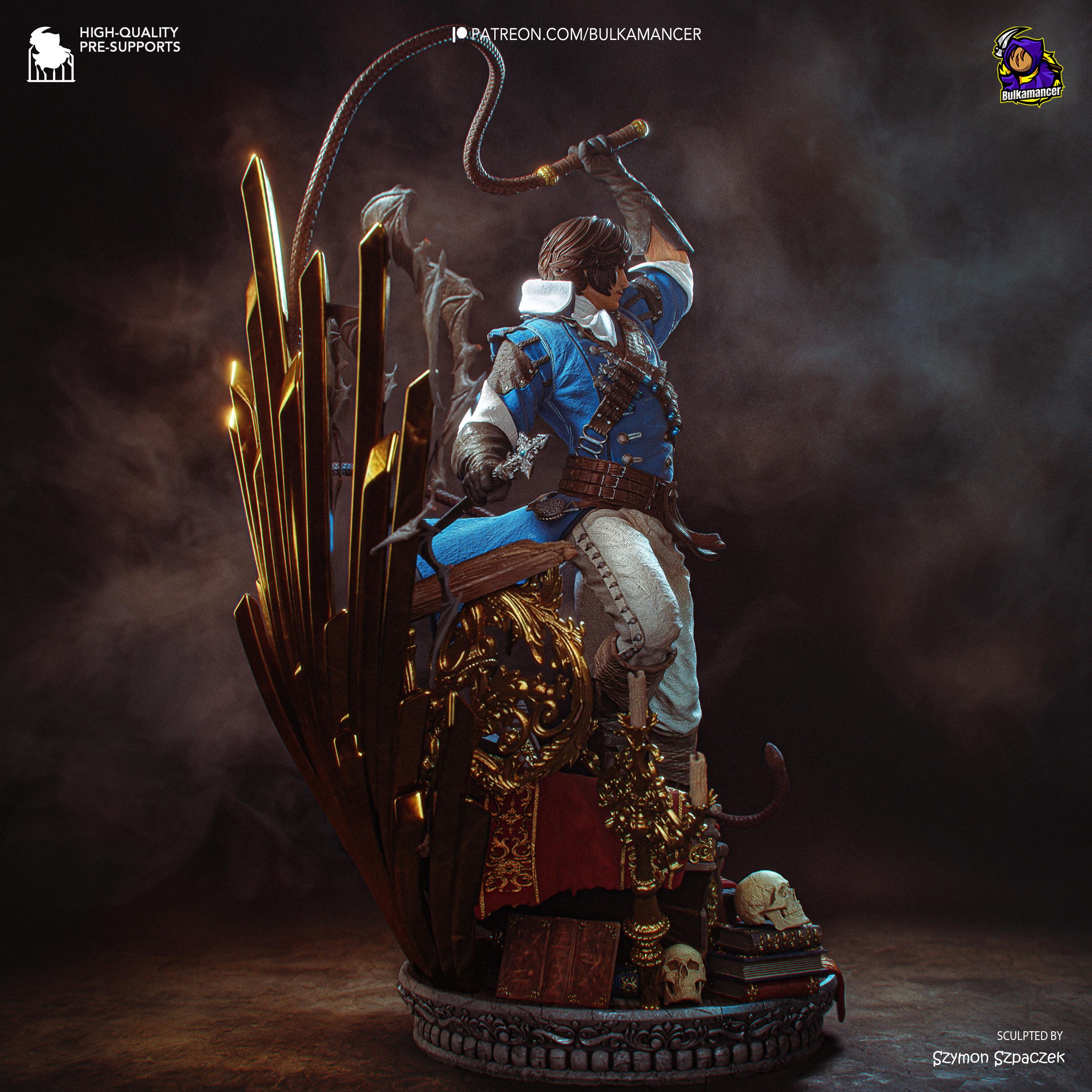 Castle Bane - Vampire Hunter Gothic Warrior Richter Belmont Resin Figure 16K