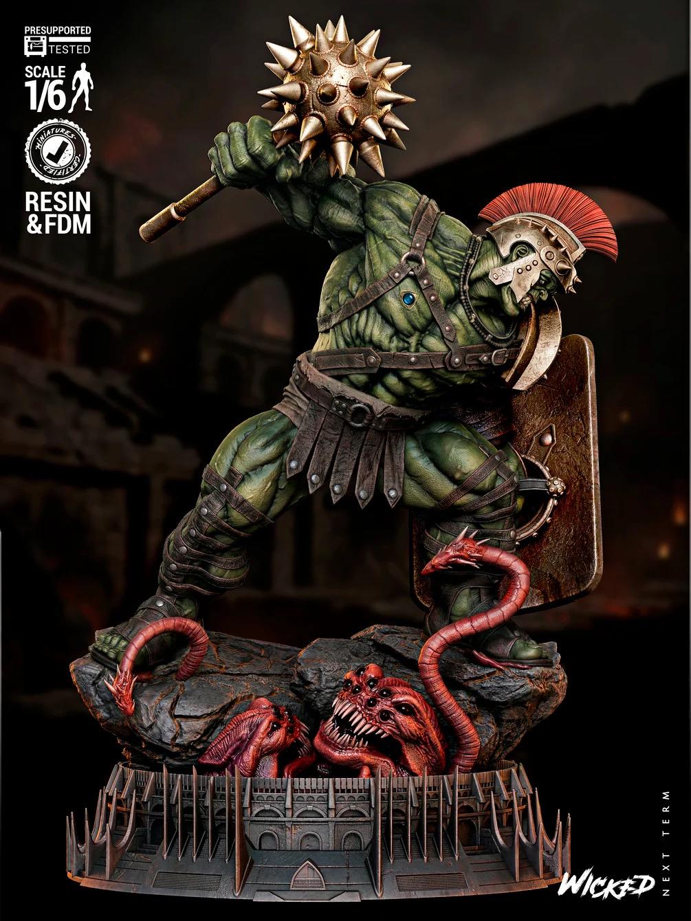 Exiled Worldbreaker - Arena Gladiator Champion Gamma Warrior Hulk Resin Figure 16K