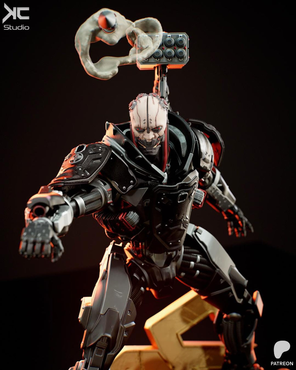 Full-Metal Reaper - Cyber Warrior Mech Augmented Terror Adam Smasher Resin Figure 16K