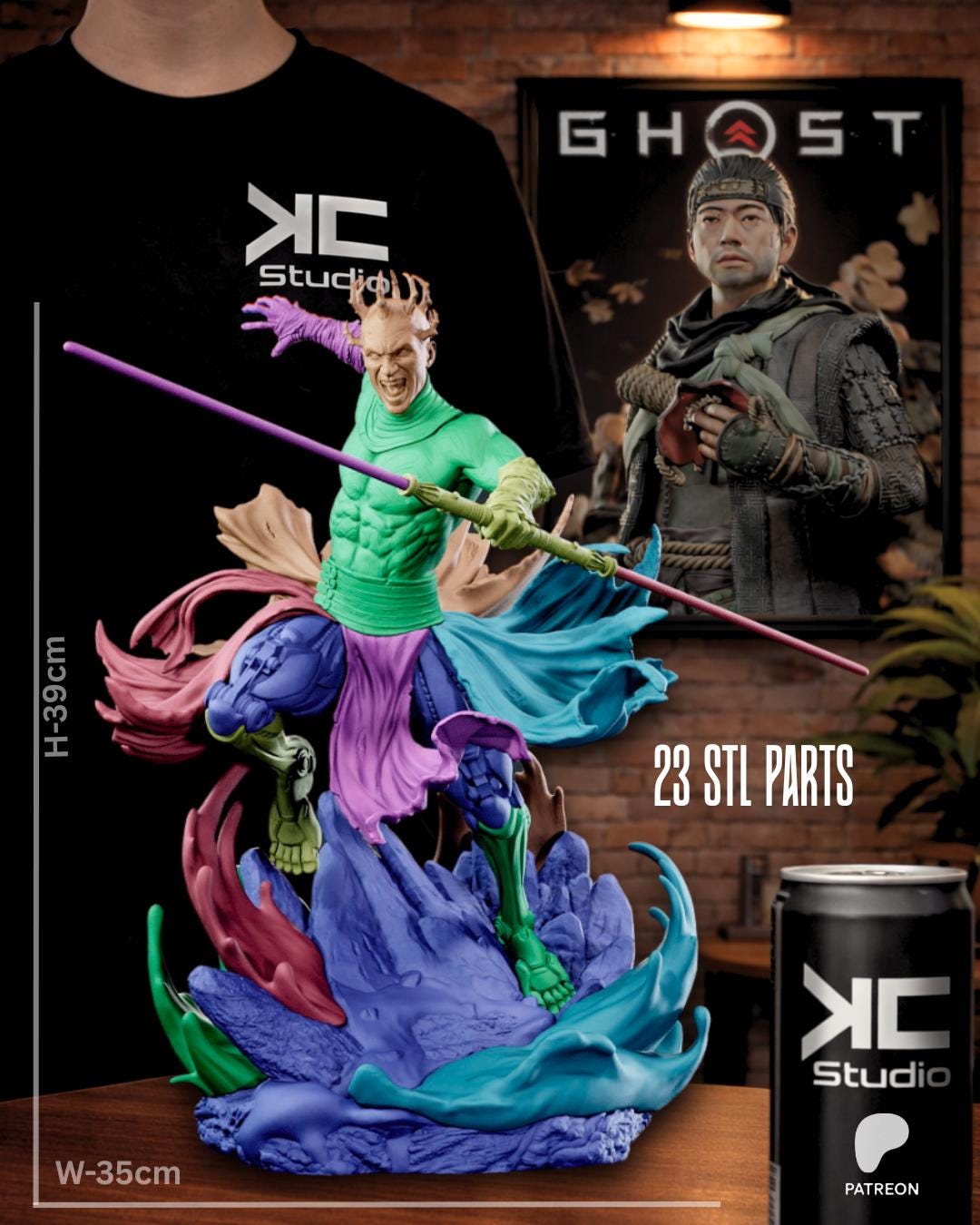 Broken Apprentice - Dark Lord Fallen Disciple Sci-Fi Revanant Darth Maul Resin Figure 16K