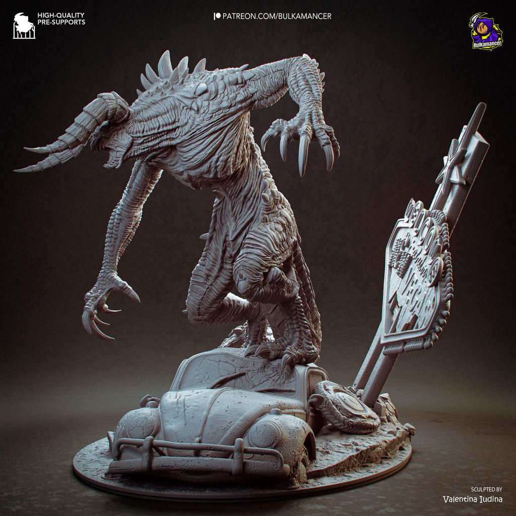 Nuclear Dreadbeast - Post Apocalyptic Wasteland Monster Deathclaw Resin Figure 16K
