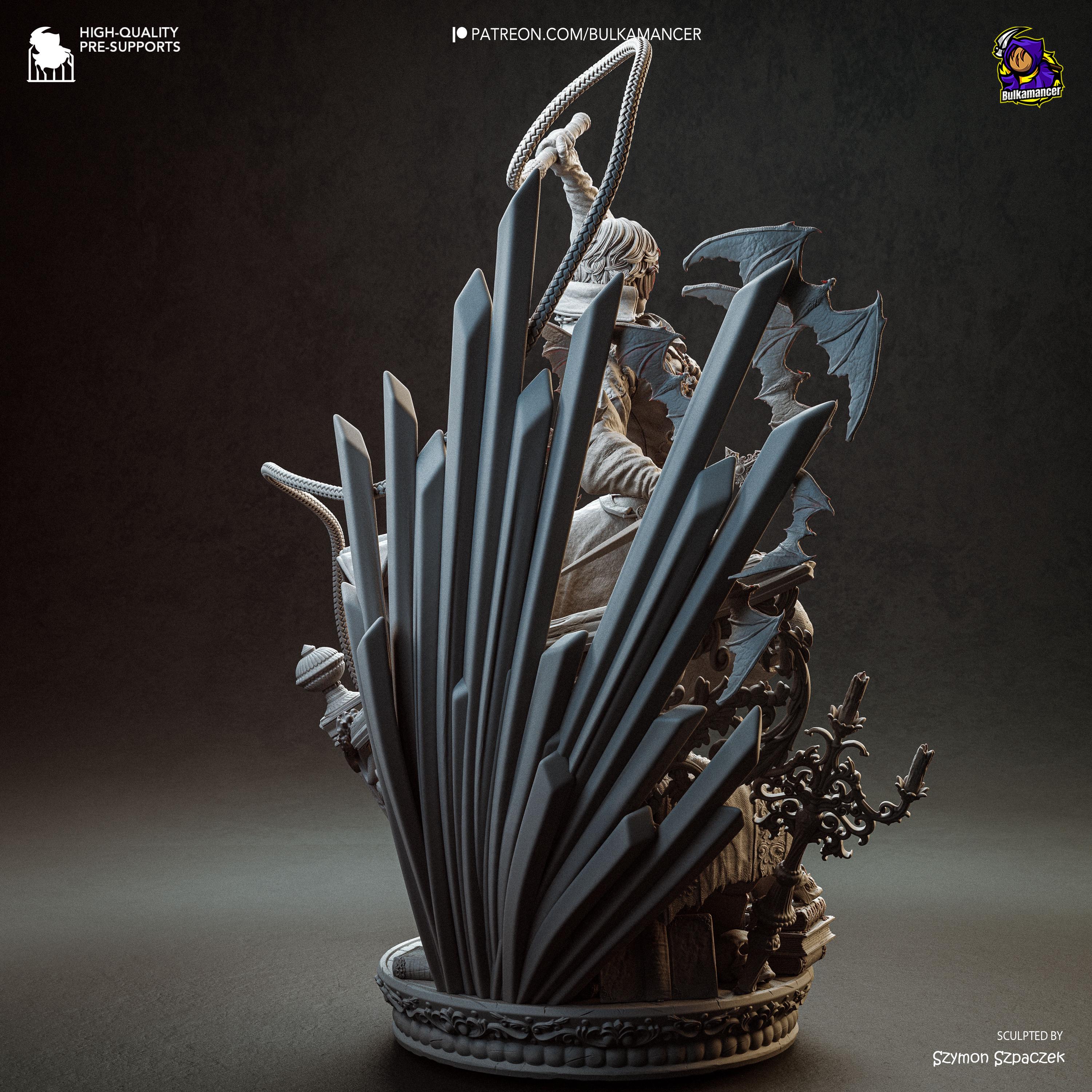 Castle Bane - Vampire Hunter Gothic Warrior Richter Belmont Resin Figure 16K