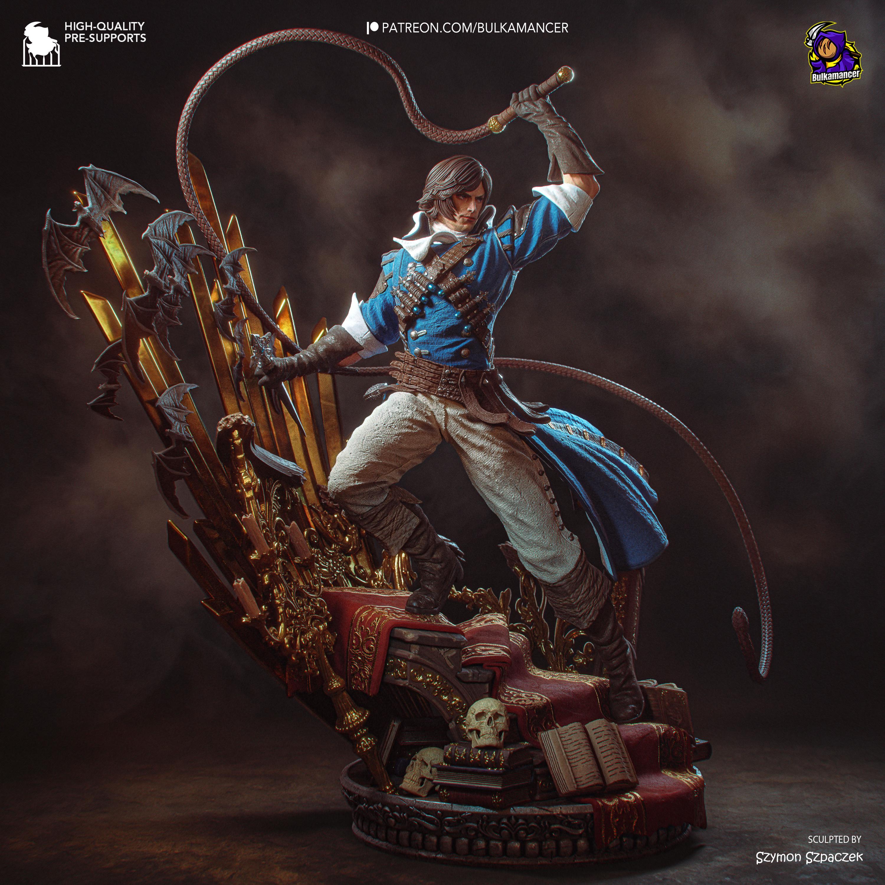 Castle Bane - Vampire Hunter Gothic Warrior Richter Belmont Resin Figure 16K