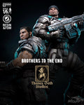 Brothers To The End - Soldier Duo Gaming Characters Marcus Fenix & Dominic Santiago Resin Figure 16K