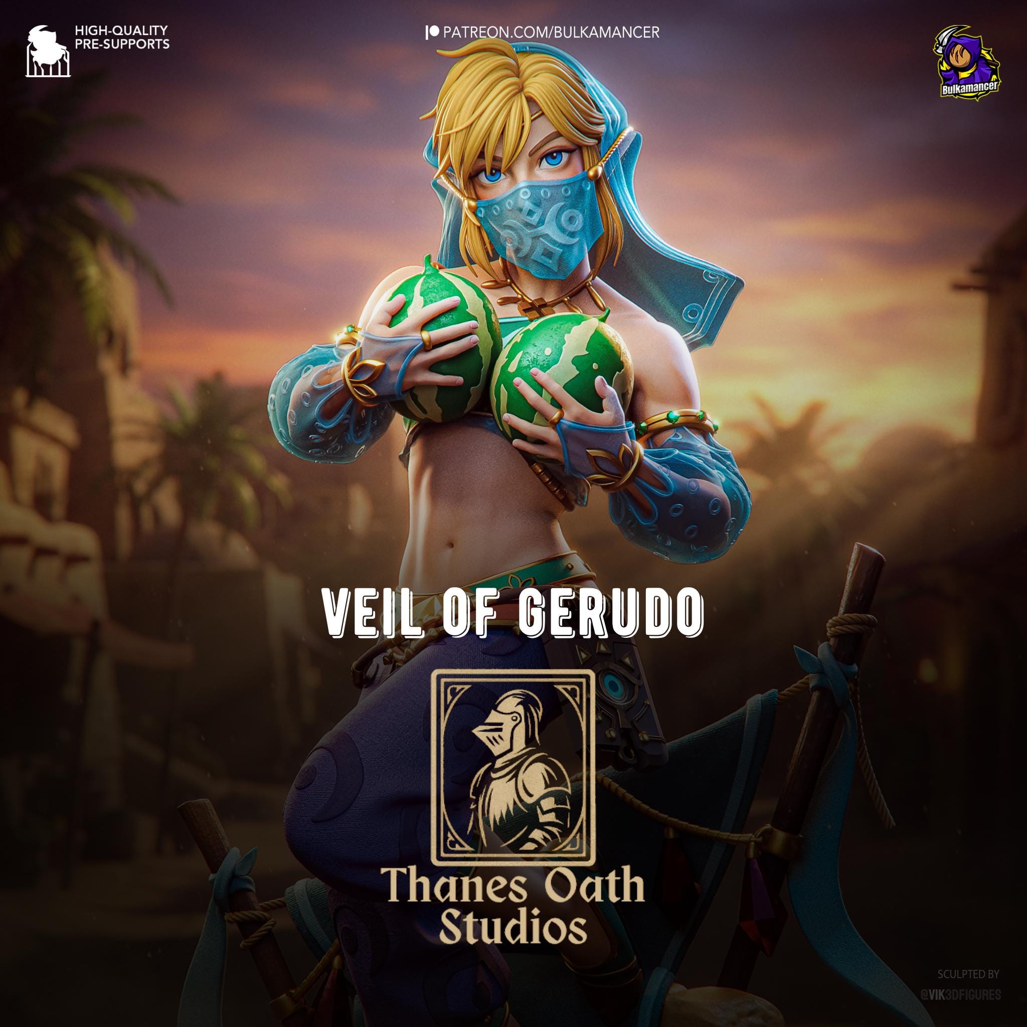 Veil Of Gerudo - Fantasy Elf Desert Gerudo Link Resin Figure 16K