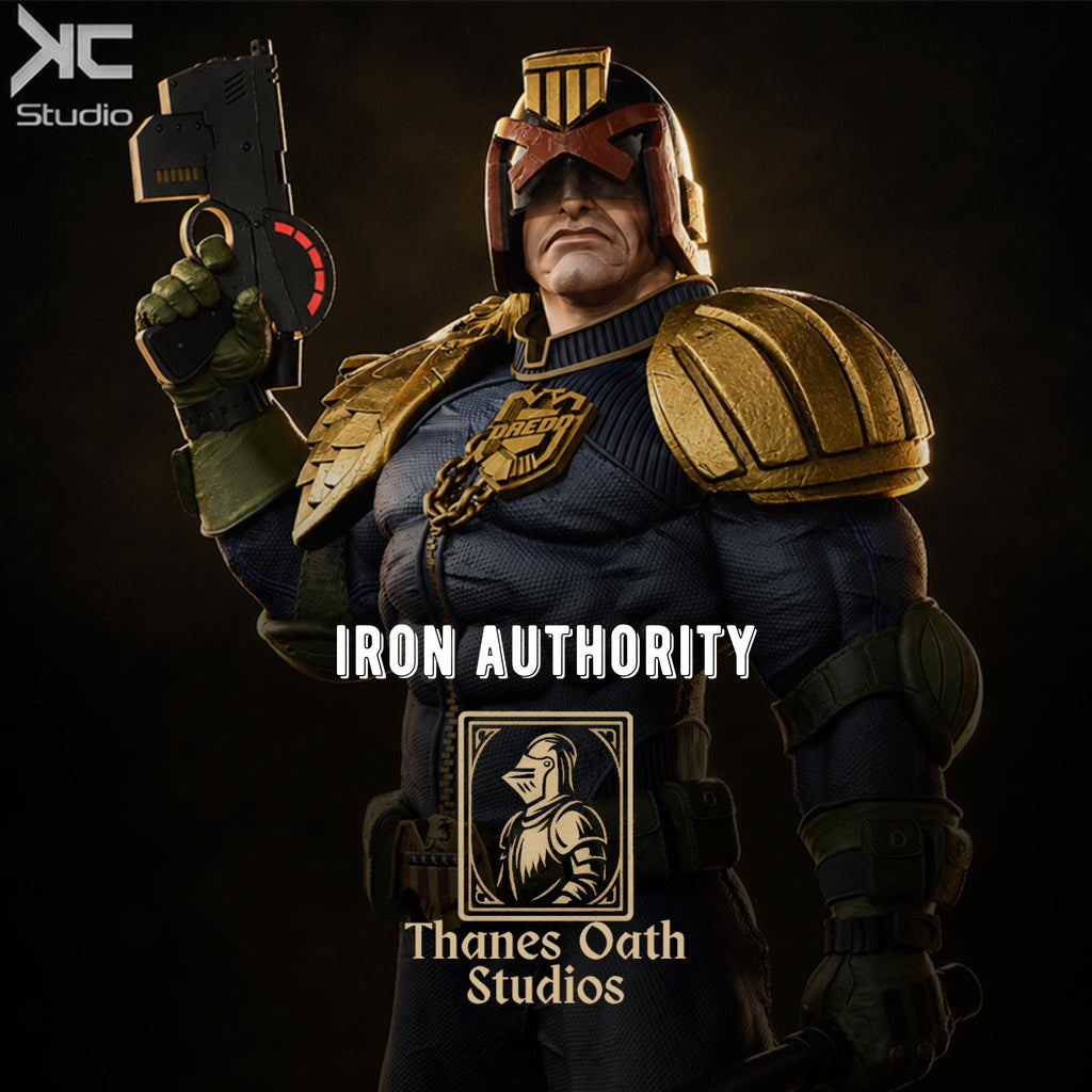Iron Authority - Armoured Futuristic Lawkeeper Judge Dredd Resin Figure 16K